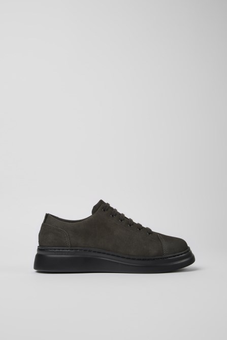 Design Runner Up Gray Nubuck Sneakers For Women Camper