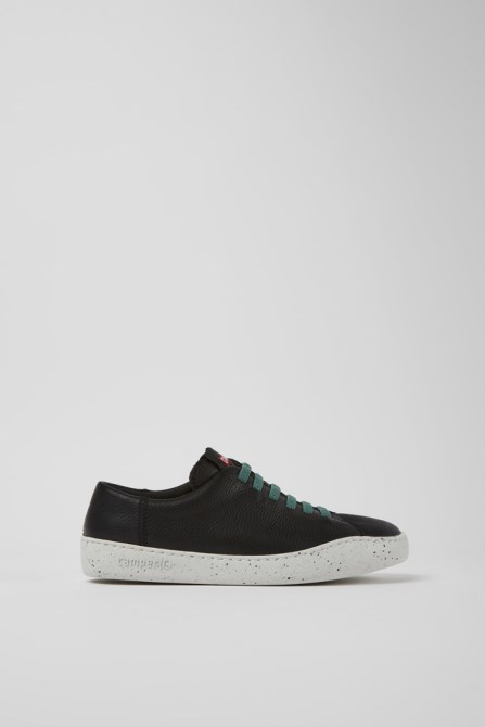 Peu Touring Black Leather Sneakers For Women Camper New Arrivals