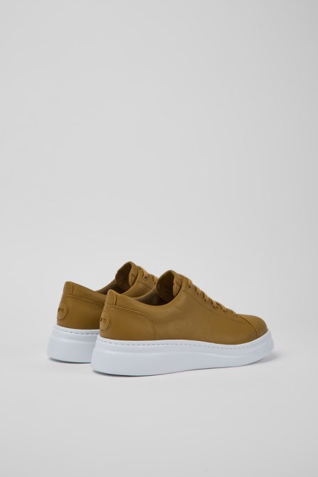 Design Runner Up Brown Leather Sneakers For Women Camper