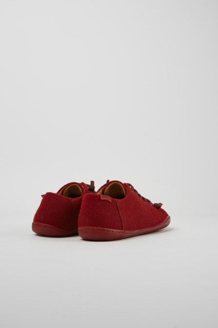 Camper Design Peu Burgundy Wool And Viscose Shoes For Women