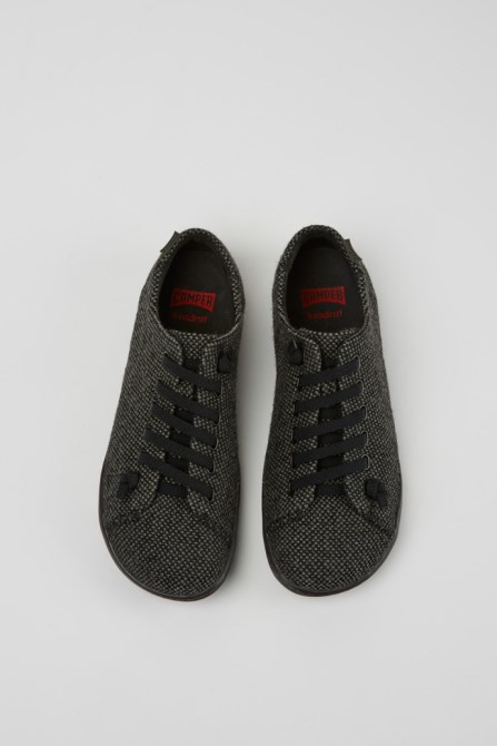 Camper Design Peu Gray Wool And Viscose Shoes For Women