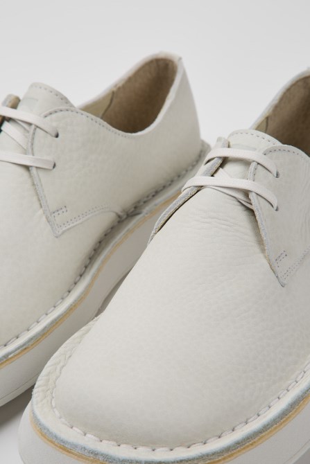 Brothers Polze White Leather Shoes For Women Exclusive Camper