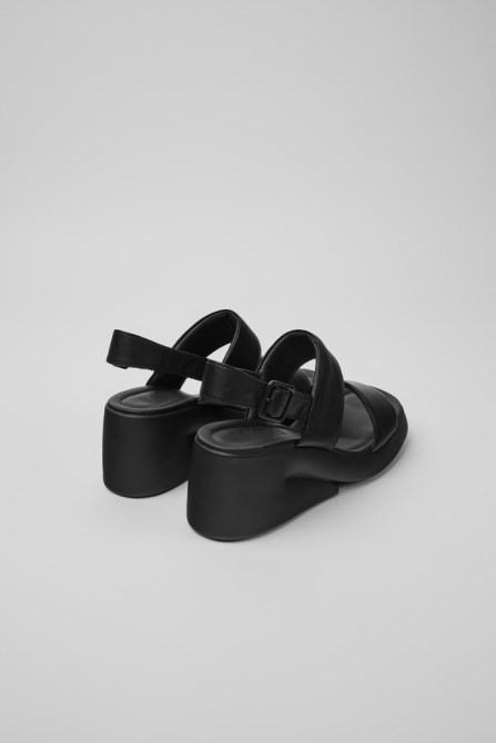 Exclusive Camper Kaah Black Leather Sandals For Women