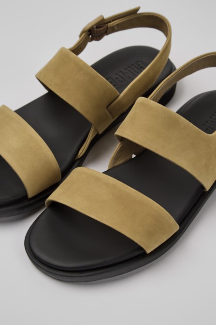 Camper Design Edy Brown Leather Sandals For Women