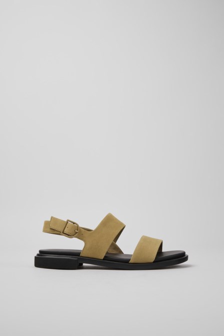 Camper Design Edy Brown Leather Sandals For Women