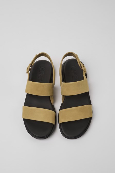 Camper Design Edy Brown Leather Sandals For Women