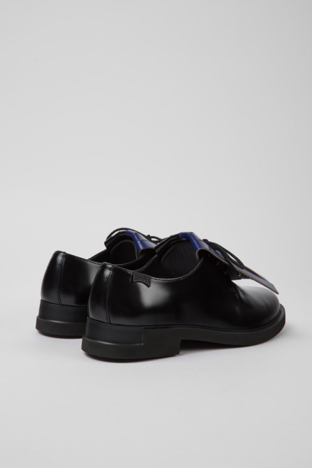 Design Twins Black And Blue Leather Shoes For Women Camper