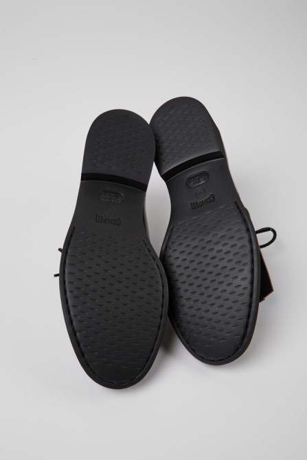 Design Twins Black And Blue Leather Shoes For Women Camper