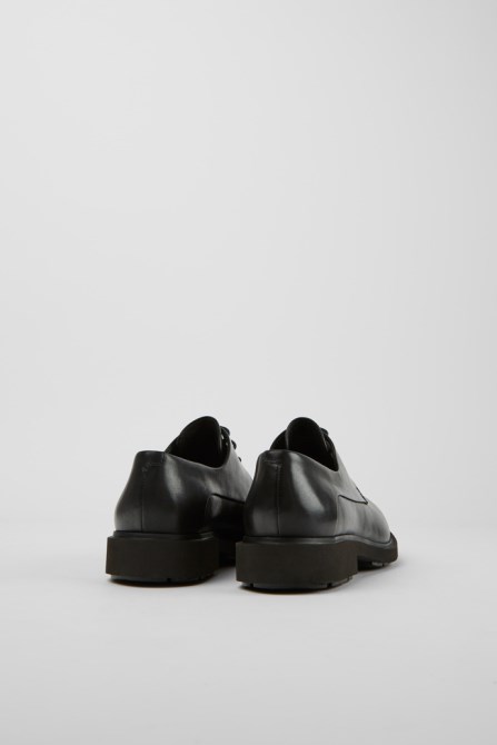 Design Neuman Black Leather Lace-Up Shoes Camper