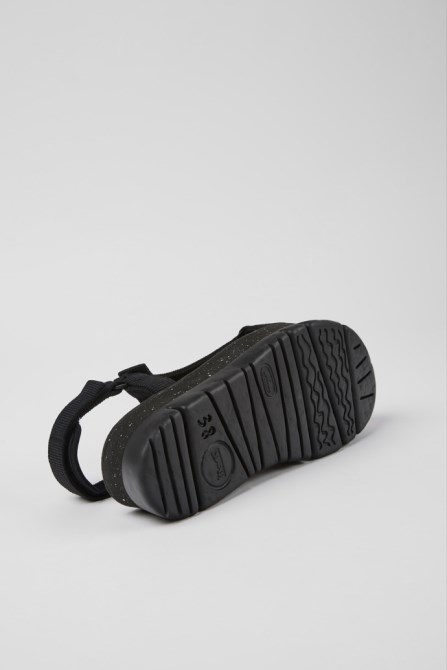 Camper Design Oruga Up Black Recycled Pet Sandals For Women