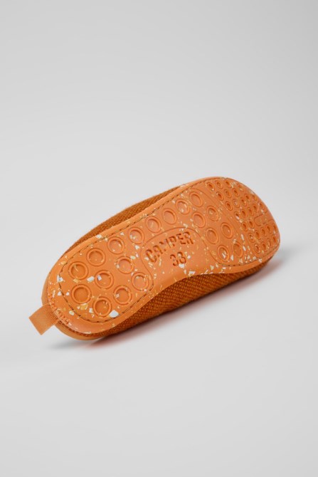 Wabi Orange Wool And Viscose Slippers For Women Exclusive Camper