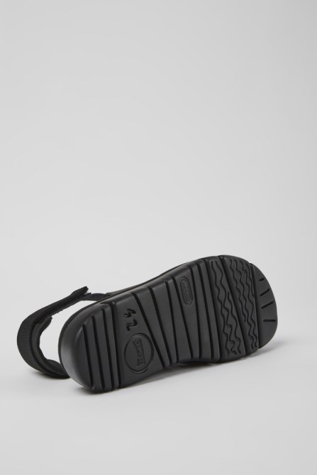 Camper Design Oruga Brown Leather And Textile Sandals For Men