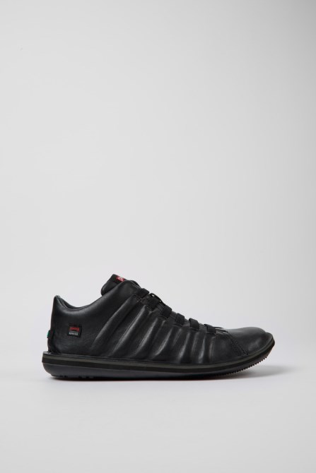 Camper Design Beetle Gore-Tex Black Leather Ankle Boots For Men