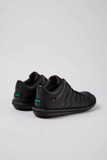 Camper Design Beetle Gore-Tex Black Leather Ankle Boots For Men