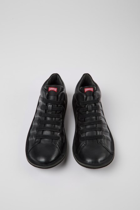 Camper Design Beetle Gore-Tex Black Leather Ankle Boots For Men