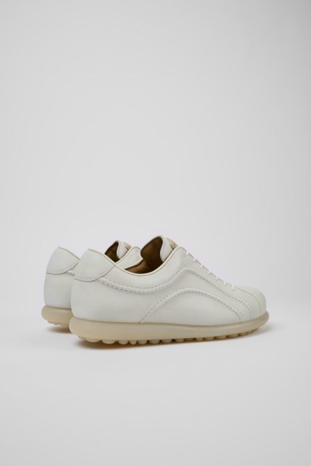 Camper Design Pelotas White Non-Dyed Leather Sneakers For Men