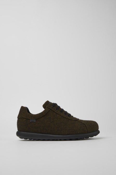 Camper Design Pelotas Brown Wool Viscose And Leather Shoes For Men