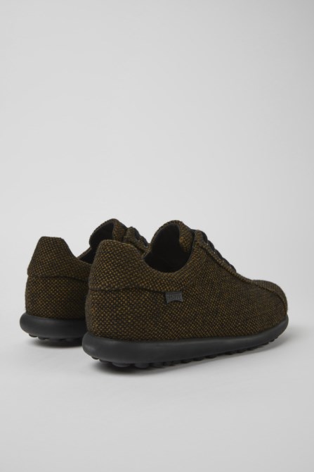 Camper Design Pelotas Brown Wool Viscose And Leather Shoes For Men
