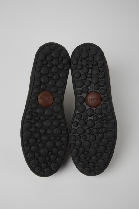 Camper Design Pelotas Brown Wool Viscose And Leather Shoes For Men