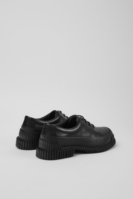 Design Pix Black Leather Lace-Up Shoes Camper