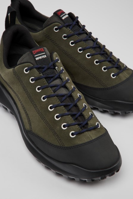 Camper Crclr Gore-Tex Green Nubuck And Textile Sneakers For Men New Arrivals
