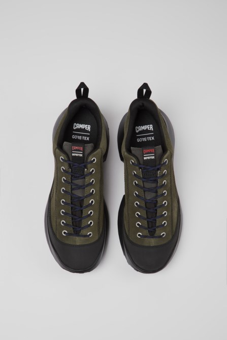 Camper Crclr Gore-Tex Green Nubuck And Textile Sneakers For Men New Arrivals
