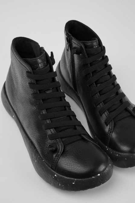 Exclusive Camper Peu Stadium Black Leather Ankle Boots For Men