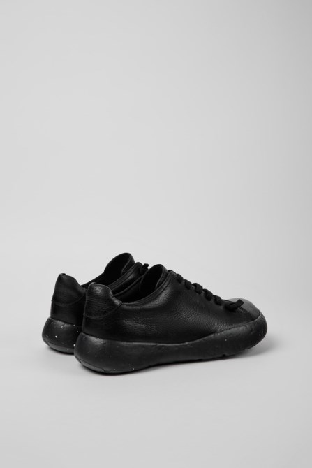 Design Peu Stadium Black Leather Sneakers For Men Camper