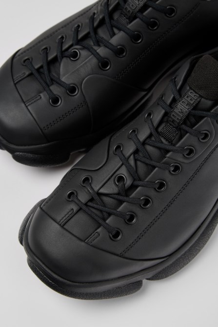 Camper Karst Black Leather Shoes For Men New Arrivals