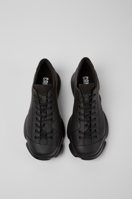 Camper Karst Black Leather Shoes For Men New Arrivals
