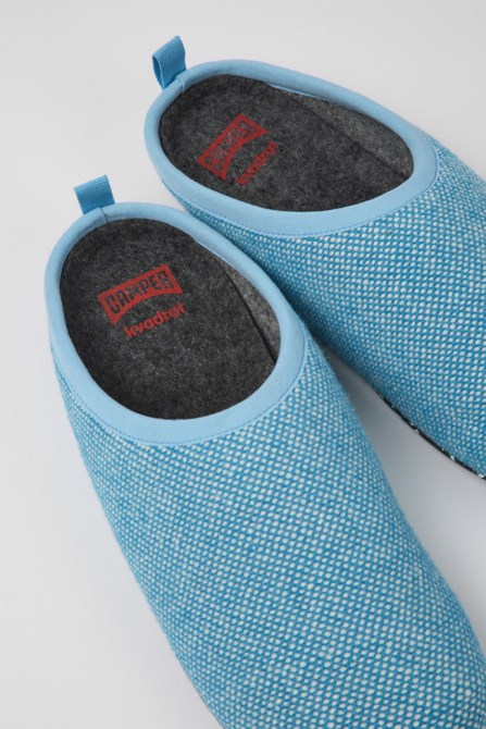 Exclusive Camper Wabi Blue Wool And Viscose Slippers For Men