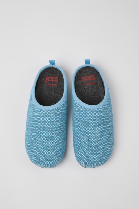 Exclusive Camper Wabi Blue Wool And Viscose Slippers For Men